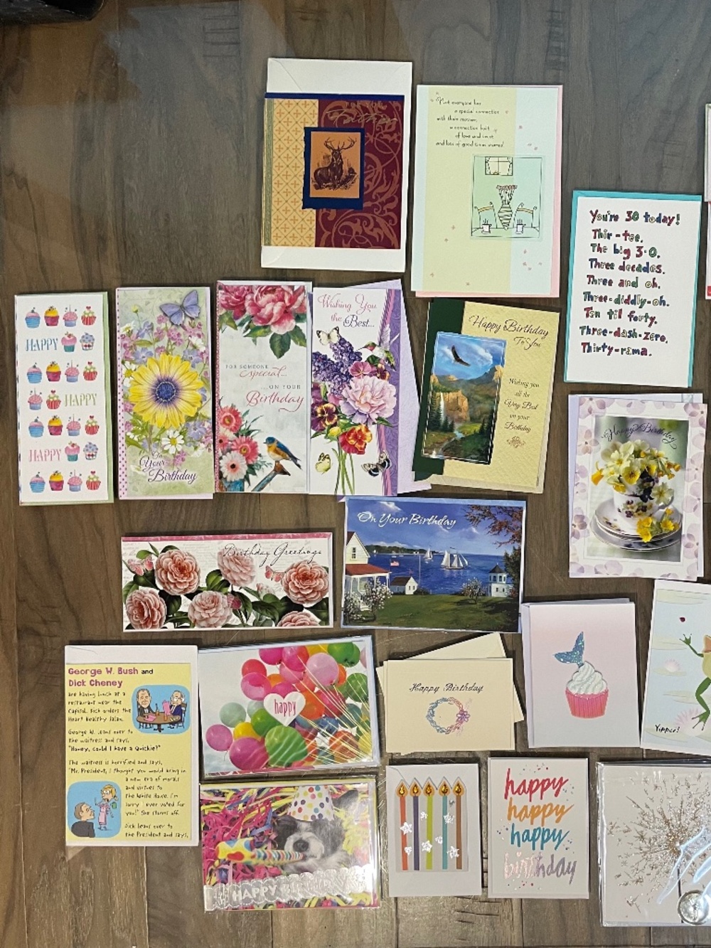 Mixed Set of 28 Birthday Greeting Cards
